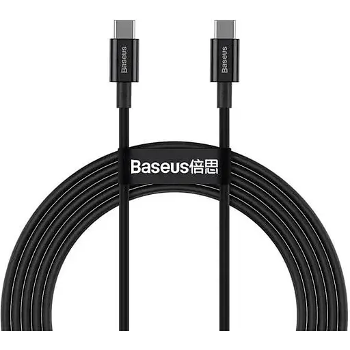 Кабель Baseus Superior Series Fast Charging Data Cable Type-C to Type-C 100W 1 м Чорний