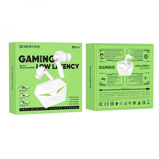 Блютуз Стерео Гарнитура Borofone BW24 Белый - фото 4