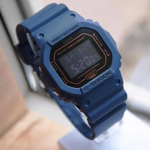 Противоударные часы мужские наручные Casio G-Shock DW-5600BBM-2ER с полимерным ремешком - фото 3
