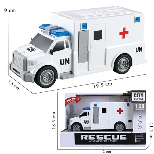 Швидка допомога, WY670A/B/C, звукові та світлові ефекти (В асортименті) - фото 4