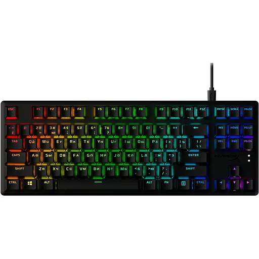 HyperX Клавиатура Alloy Origins Core PBT Aqua USB RGB ENG/RU Black