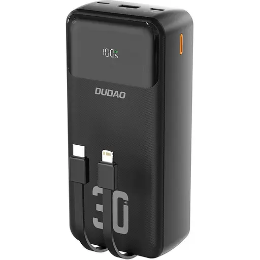 Павербанк Dudao Black 30 000 mAh / 22.5 Вт (6977196682478) - фото 1