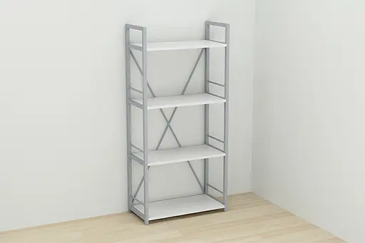 Этажерка 4/60 Ferrum-decor Серии Коннект 120x60x28 серый ДСП Белый 16мм (FRD-104248) - фото 6