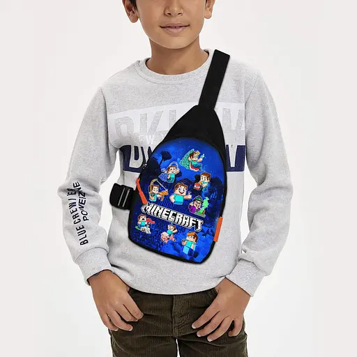 Сумка через плече дитяча Minecraft Кріпер 29х17 см сумка слінг для хлопчика (02077)