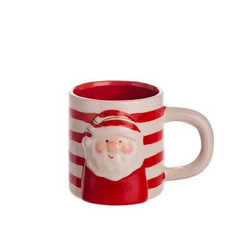 Новогодняя фарфоровая чашка для кофе и чая 350 мл Санта Yiwu CR-1-35
