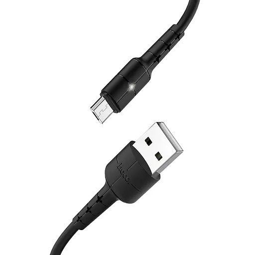 Кабель Hoco X30 Star Charging data cable for Micro чорний - фото 3