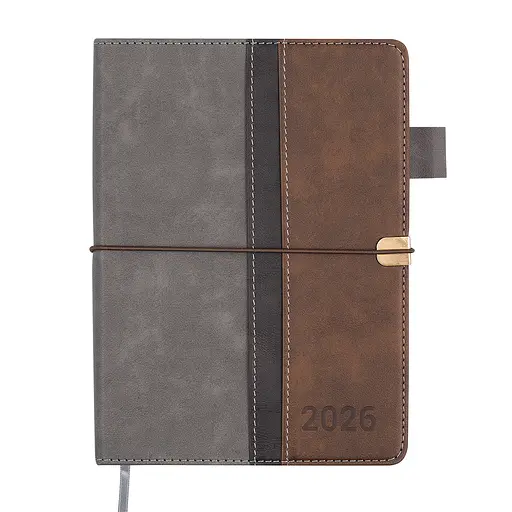 Ежедневник датированный Buromax Libero 2026 A5 серый (BM.2117-09)