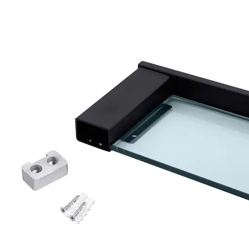 Полиця для ванної кімнати Kroner KRP Edelstahl Kubus - SCH3907 CV025662, Чорний матовий - фото 4