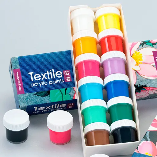 Набір акрилових фарб для розпису тканин Flowers 12×10 мл Arteo - фото 5