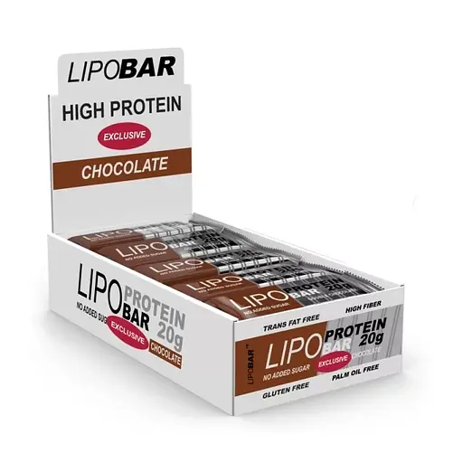 Батончик Lipobar Protein Bar БЛОК, 20*50 грам Шоколад 000313958