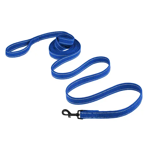 Повідець для собак Barksi Сotton з карабіном квадратне вушко 200x2 см лазурно-синій - фото 3