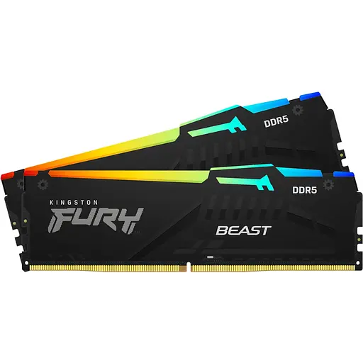 Модуль пам'яті для комп'ютера DDR5 64GB (2x32GB) 6000 MHz Beast RGB EXPO Kingston Fury (ex.HyperX) (KF560C30BBEAK2-64) - фото 4
