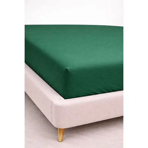 Простирадло на резинці Ecotton фланель Dark Green 140х200см (25569)