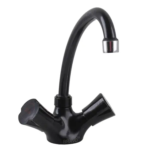 Змішувач для кухні Bravo B2-11-203 термостійкий ABS пластик чорний матовий - фото 1