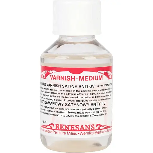 Лак Renesansдамарний сатиновий з захистом від УФ 100 мл   - фото 1