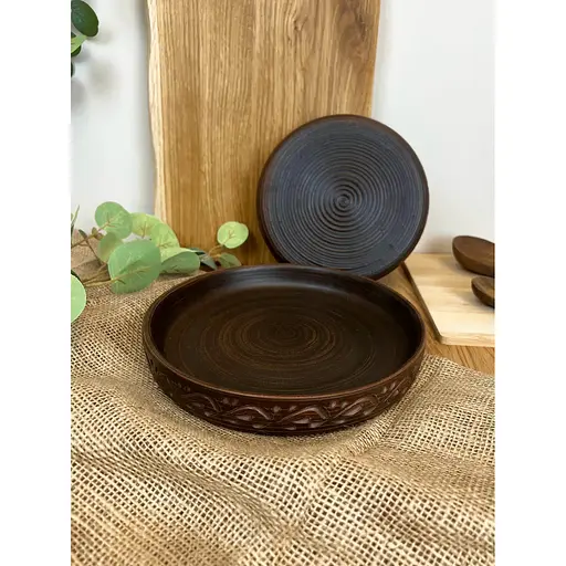 Кеца керамічна (глиняна) Декор 22 см 