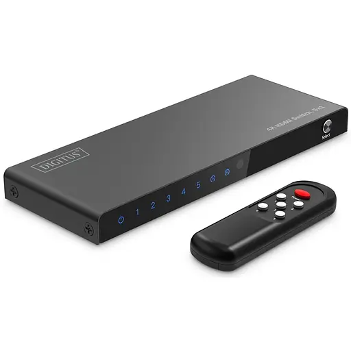 Digitus Відеокомутатор DIGITUS UHD HDMI (INx5 – OUTx1), 4K