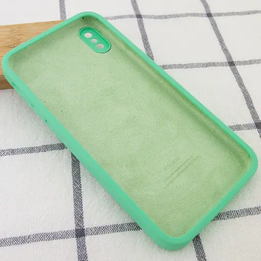 Чехол Silicone Case Square Full Camera Protective AA для Apple iPhone XS Max 6.5 Зеленый/Spearmint - фото 3