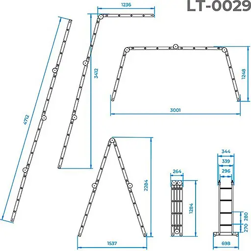Драбина Intertool LT-0029 (140440) - фото 9
