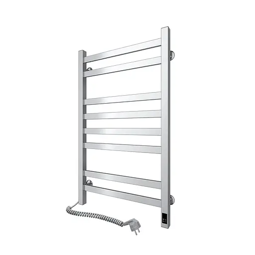 Электрический полотенцесушитель Navin Авангард 480x800 Sensor левосторонний с таймером, матовый сатин 10-328153-4880, Хром матовый, Левое, Электронный - фото 4