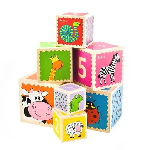Игрушка для развития деревянные кубики цифры IE178