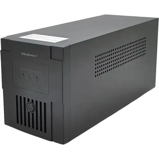 ИБП Qoltec QLT2000 (1200W) LED, AVR, 3st, 2xSCHUKO socket, 2x12V9Ah, металл Case Q1
