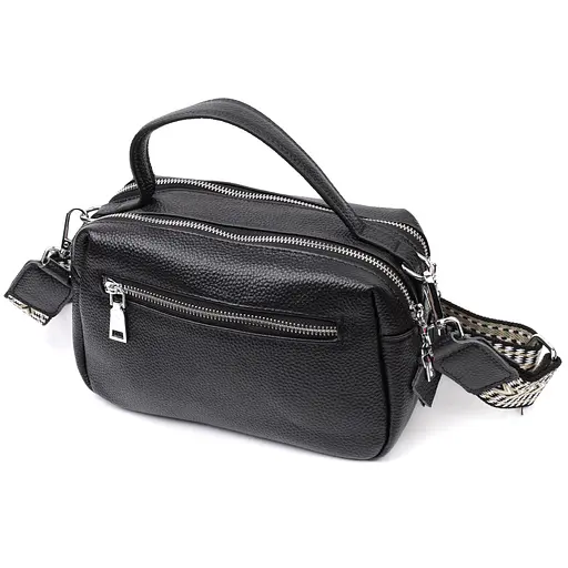 Сумка Vintage прямоугольная для женщин на два отделения из натуральной кожи 22х13х11 см sum0028993 - фото 2