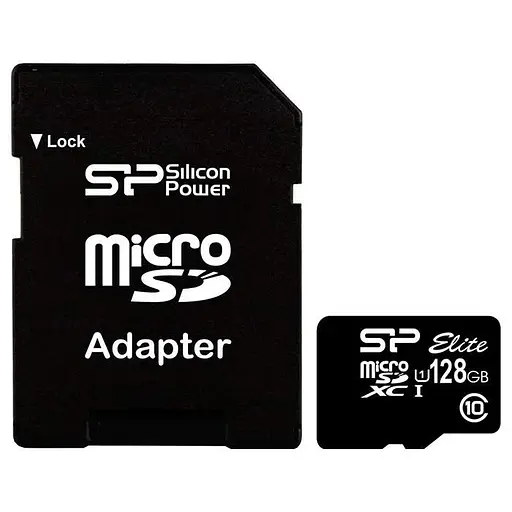 Карта памяти Silicon Power 128GB microSDXC C10 UHS-I Elite + adapter (SP128GBSTXBU1V10SP) - фото 1