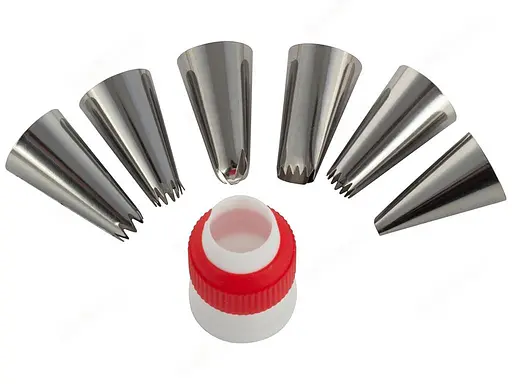 Мешок большой силиконовый многоразовый кондитерский с 6 насадками 35х21 см, Kitchen Master Голубой 82975 - фото 4