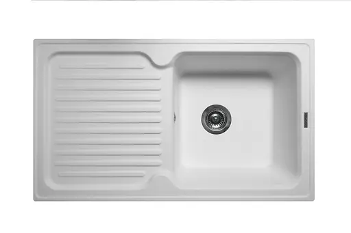 Кухонная мойка гранитная Miraggio Orlean white 861x496x210 00209002, Белый - фото 1