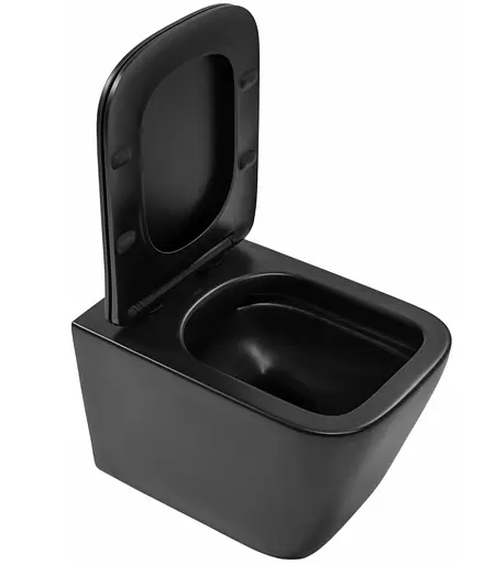 Подвесной унитаз Rea Raul black matt REA-C1100, Черный матовый - фото 5