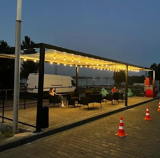 Тент навіс затінюючий прямокутний 3 х 5м сітка (Бежевий) - фото 2