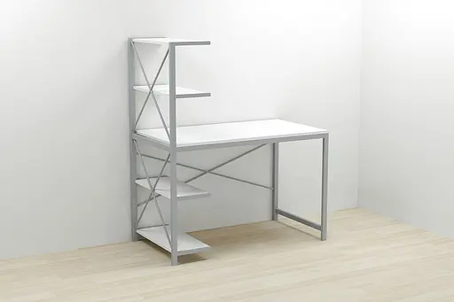 Компьютерный стол Ferrum-decor Джек 75x140x60 Серый ДСП Белый (FRD-104414)