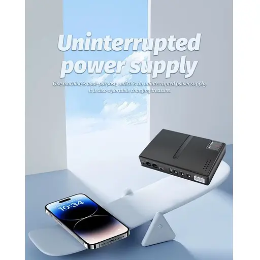 ИБП UPS DC1018L POE под заменные АКБ 18650 4 шт. дизайн 2 Black - фото 4