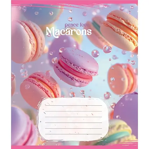 Зошит загальний "Макаруни" Leader 048-590197K-3 в клітинку, 48 аркушів - фото 1