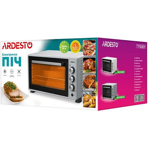 Электропечь Ardesto 1700 Вт, 48 л, таймер, подсвеч., серый - фото 11