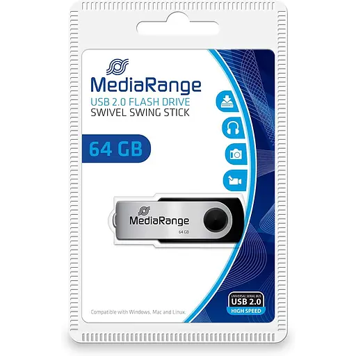 Флеш-накопичувач MediaRange 64GB USB 2.0 (MR912) - фото 3