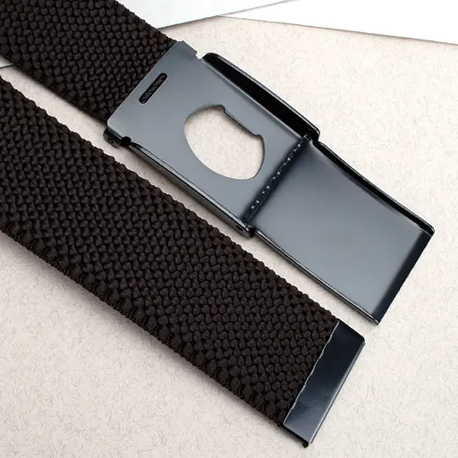 Ремінь-гумка чоловічий на затиску PS-40023 (115 см) коричневий плетений - фото 3