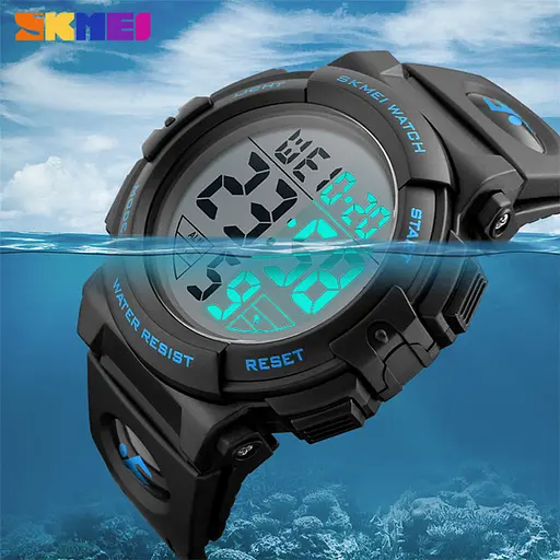 Чоловічий спортивний наручний годинник Skmei 1258 Синій - фото 7