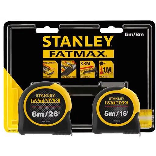 Рулетки Stanley FatMax 5 м, 8 м (FMHT81745-0) 2 шт. - фото 3