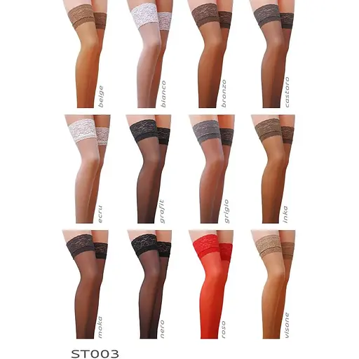 Графитовые чулки на ажурной силиконовой резинке Passion ST003 1/2 grafit - фото 4