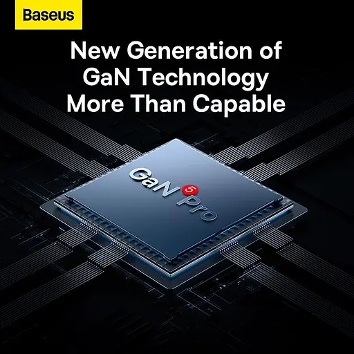 Адаптер зарядный - комплект Baseus Gan5 Pro Fast Charger 65W + Type-C to Typc-C cable (CCGP120201) - фото 3