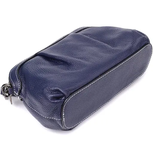 Женская кожаная сумка Vintage с эффектной драпировкой 23х15х7 см sum0027532 - фото 5