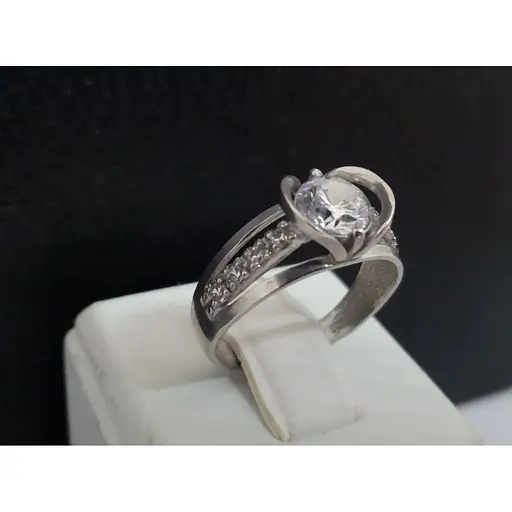 Серебряное кольцо Агни Торонто с фианитами. Артикул 1314/9Р-CZ 18 - фото 3