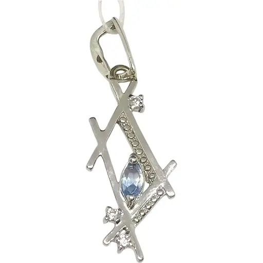 Серебряная подвеска Гаразд с фианитами. 5542962