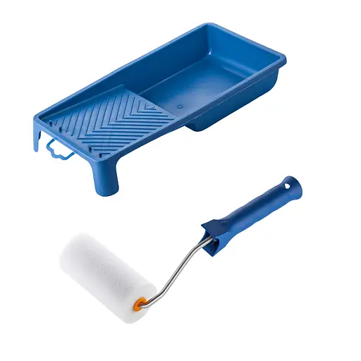 Валик "Поролоновий" 100х50 мм з ручкою та ванночка Polax (770-168) - фото 1