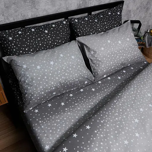 Комплект постільної білизни Moon&Star Бязь Gold Люкс Night Sky Сімейний 143х210х2 наволочки 2х40х60 - фото 6