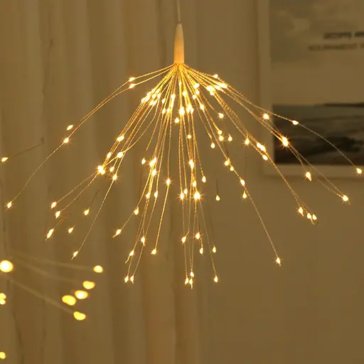 Світлодіодна гірлянда Феєрверк Firework автономна 150LED, довжина нитки 26см з пультом - фото 3