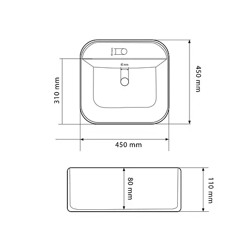 Умивальник VBI Lesina 2 white накладний VBI-015301, Білий - фото 2