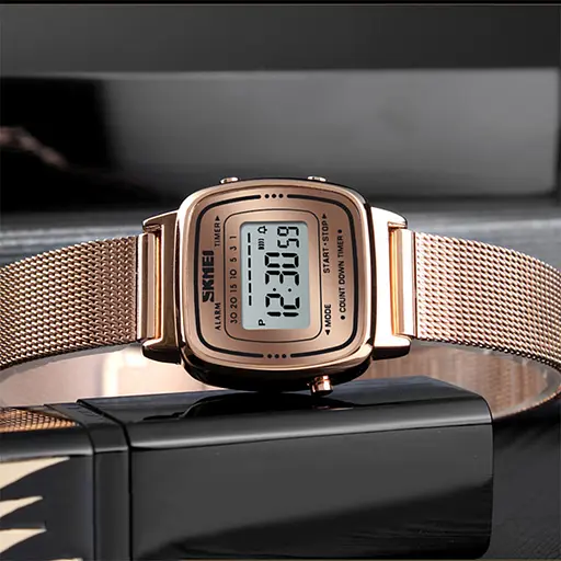 Наручний годинник жіночий 1901MHRG Rose Gold Mesh Skmei acs0030478 - фото 3